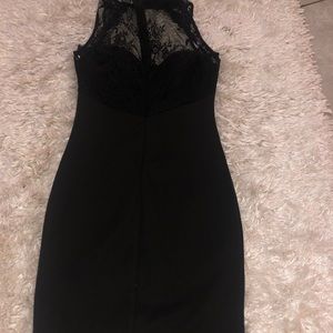 Fashion nova black bustier top dress